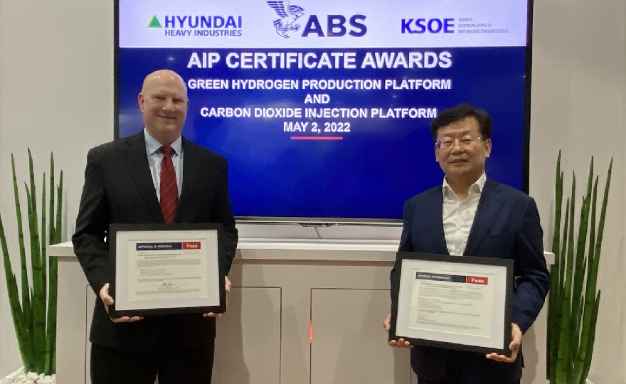 ABS Awards AIP to HHI Group’s Green Hydrogen Production Platform and Carbon Dioxide Injection Platform Design